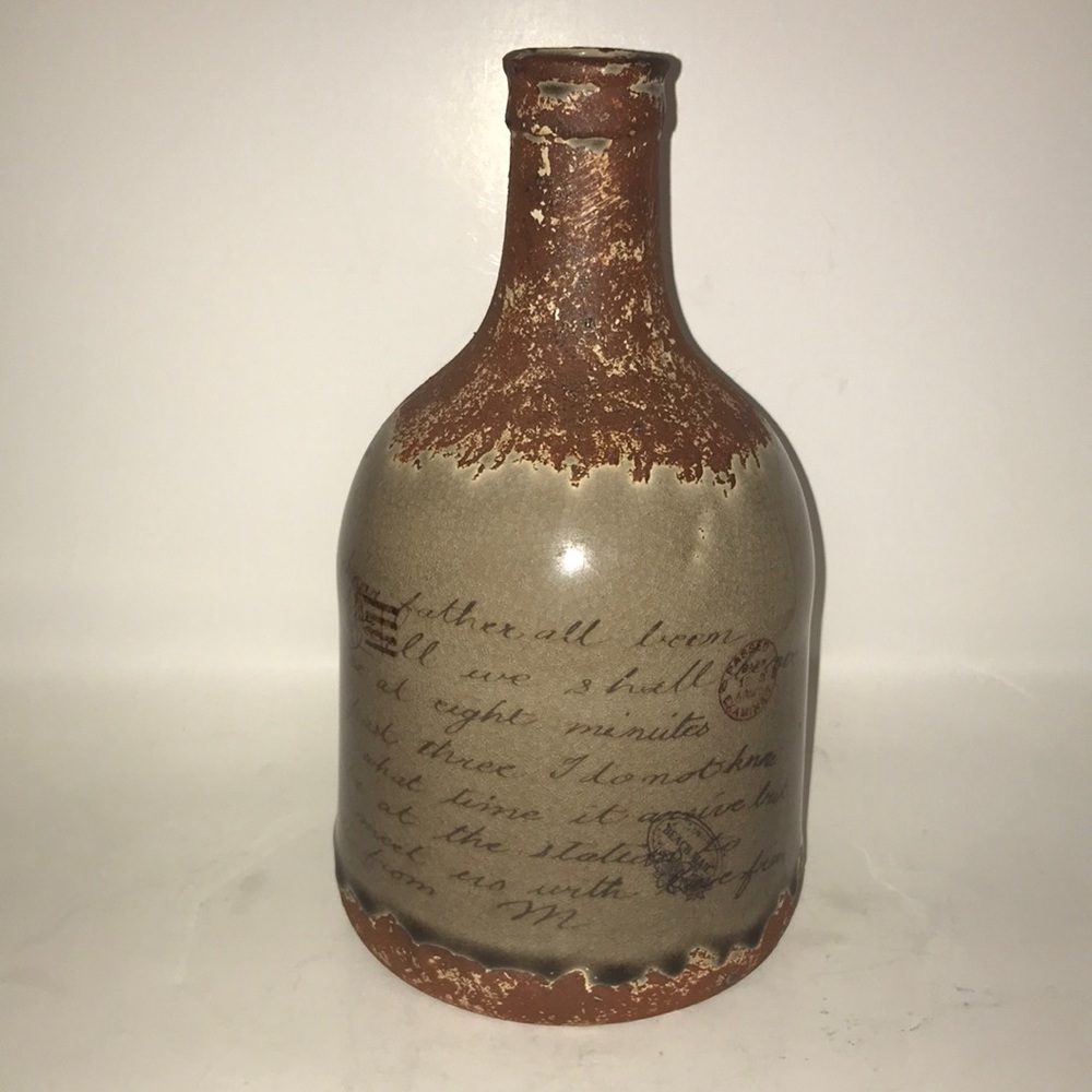 Brown ceramic vase